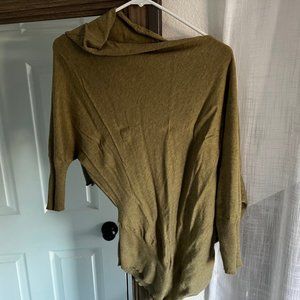 Max Studio Olive Green Light Weight Off Shoulder Sweater